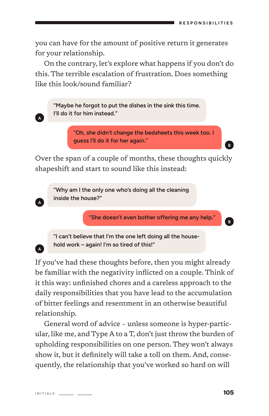 A page from inside The Couples Contract